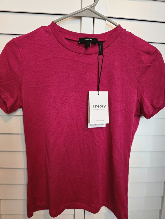 Theory Tops - Theory Tiny Apex Organic Pima Cotton T-shirt, Size P (XS)
